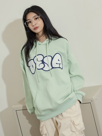 街頭塗鴉發泡英文長帽T