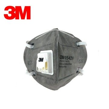 3M 9542V 3M P2等級頭帶式帶閥型活性碳口罩 單個 騎機車/油漆9542V KN95 防塵 防沫 防有機異味口罩