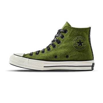 CONVERSE CHUCK 70 HI 男鞋 女鞋 草綠色 高筒 法蘭絨 運動 休閒鞋 A04284C