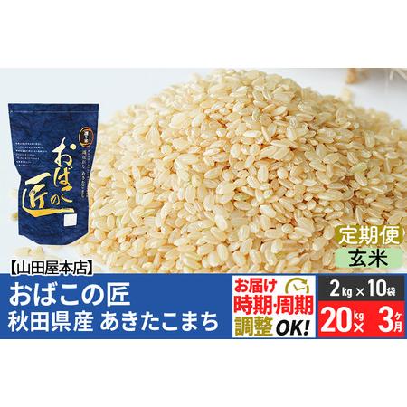 ふるさと納税 《定期便3ヶ月》令和5年産 おばこの匠 秋田県産あきたこまち 20kg×3回 計60kg 3か月 3ヵ月 3カ月 3ケ月 秋田こまち .. 秋田県美郷町