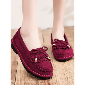 老北京布鞋女春季新款百搭平底透氣一腳蹬懶人工作鞋軟底媽媽鞋子