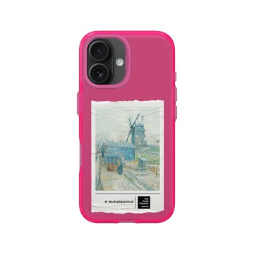 iPhone 16 Clear 粉漾桃 - Van Gogh Museum - 蒙馬特：風車和耕田