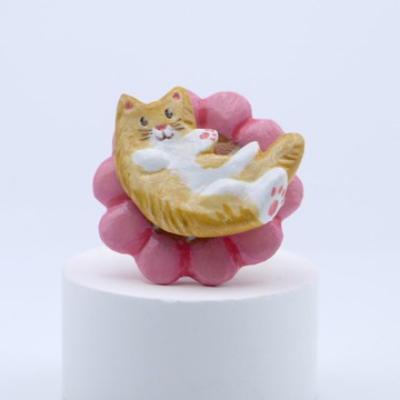 【粉餅上的大橘】橘粉不能錯過的原創手繪手作旋轉戒指