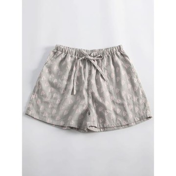 睡褲短褲女夏季薄款純棉日系簡約清新全棉紗布家居褲短三分褲睡覺