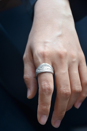 原創手工925銀墨魚骨孤品開口戒指 僅一件