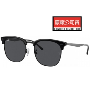 RAY BAN 亞洲版 復古眉架太陽眼鏡 RB4418D 673487 黑眉框深灰鏡片 公司貨