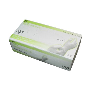 御廚靈拋棄式PVC無粉手套-100入x3盒