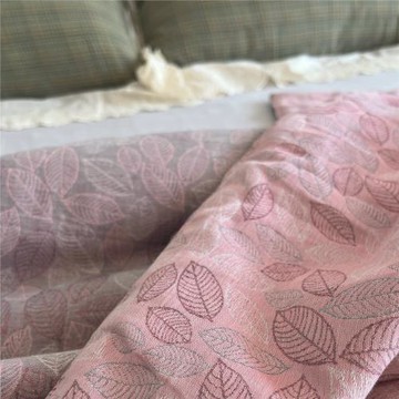 雙層紗蠶絲夏被空調被色織提花棉紗雙人柔軟薄被可機洗四季通用