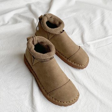 【大頭叔】馬丁靴女秋冬季文藝森系學院風短靴時尚平底百搭單靴子