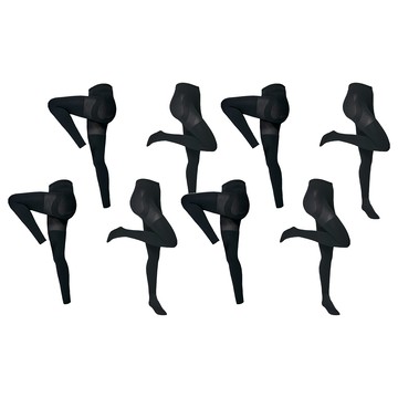 MI MI LEO 台灣製 科技機能雕塑提臀褲襪8件組 黑色九分款 4件 + 黑色全包款 4件  黑色  單一尺寸(M~XL)