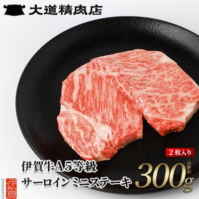 ふるさと納税 伊賀市  A5サーロイン ミニステーキ 2枚計約300g