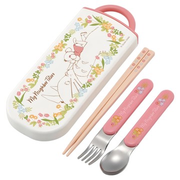 Skater 三合一餐具組  筷子 + 叉子 + 湯匙 + 筷盒  宮崎駿 龍貓與小梅款  1套