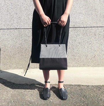 白格子與黑鍊 口金包 手提 肩背包 隨身包 斜背包 鍊條包