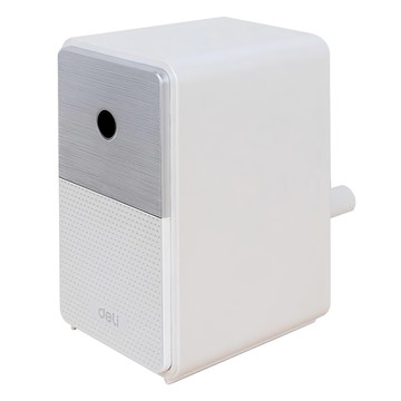 DELI 五段式筆芯粗細調整木質設計削鉛筆機  白色  1個