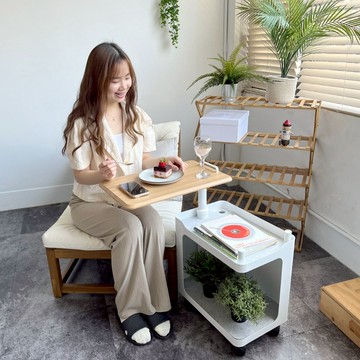 『超新福利品』【aka】移動升活櫃 兩色可選 l 升降桌 移動 收納櫃 人體工學 多工