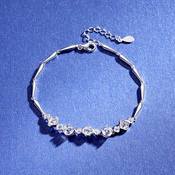 現貨+預購 莫桑鑽手鍊925純銀銀飾-0.5ct四葉草輕奢時尚情人節生日禮物女飾品73yk77【獨家進口】【米蘭精品】