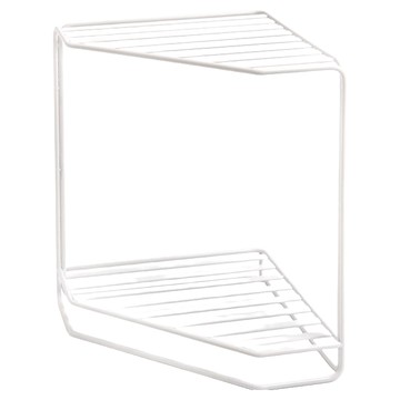 HOLA 和樂家居 Ink 鐵線收納三角層架 28 x 22 x 22cm 920g  白色  1個