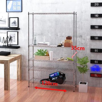 客尊屋-粗管小資型 35x120X195Hcm 銀衛士五層架