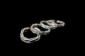 【純銀系列】為您而織 925純銀 手工編織熔接戒指 套戒 對