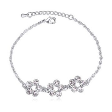 925純銀手鍊 水晶手環-時尚簡約獨特氣質情人節生日禮物女飾品5色73jw163【獨家進口】【米蘭精品】