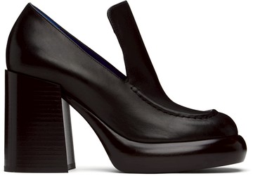Burberry 黑色 Leather Wedge 高跟鞋