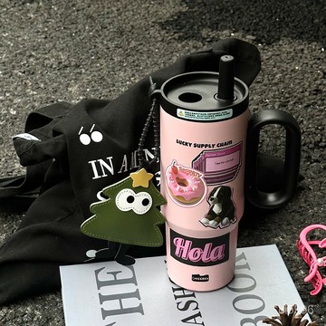 保溫瓶 隨行杯 冰霸杯 保溫瓶 冰壩杯 隨身杯 保冰杯 【茶隔設計】316新款不銹鋼保溫杯大容量高顔值水杯吸管杯子簡約車