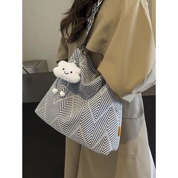 🔥品質保障🔥休閒大容量帆布包包女新款時尚百搭斜挎包寬肩帶通懃單肩大包