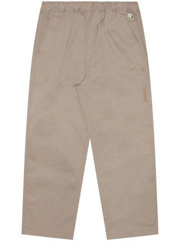 AAPE BY *A BATHING APE® - straight-leg cotton trousers - men - Spandex/Elastane/Cotton - XL - Neutrals