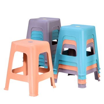 LOGIS "10入組" 多彩堆疊凳 塑膠椅 餐桌椅 3色【CT-HX10】紫