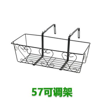 陽台掛式花架 陽台欄杆種植花盆花架掛架花槽園藝種菜架圓鉤子可調節懸掛式花架『XY4320』