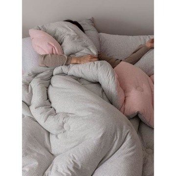 日式良品天竺棉針織棉全棉冬被輕盈保暖純棉春秋被被芯被子可水洗