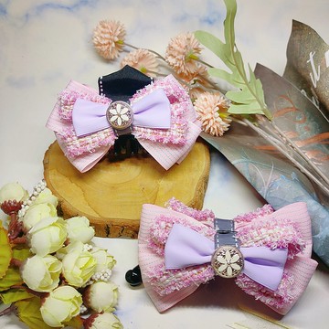 粉色小香風-香蕉夾鯊魚夾彈簧夾