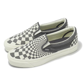 休閒鞋 MTE Slip-On Reissue 98 男鞋 灰 米色 帆布 格紋 情侶鞋 VN000CWAGX8