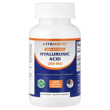 Vitamatic, 優效，透明質酸，200 毫克，120 粒素食膠囊