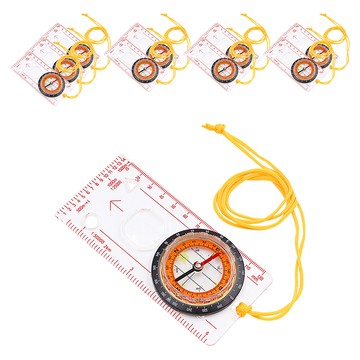 上手家居 8合1多功能帶尺指北針 + 掛繩  透明色  10組