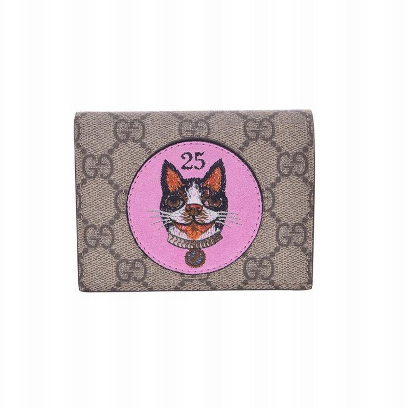 グッチ GGスプリーム ボスコ 犬 二つ折り 財布 506277 1729 GUCCI - 【6ab0551-k】グッチ 長財布 GGスプリーム ボスコ 506279 PVC