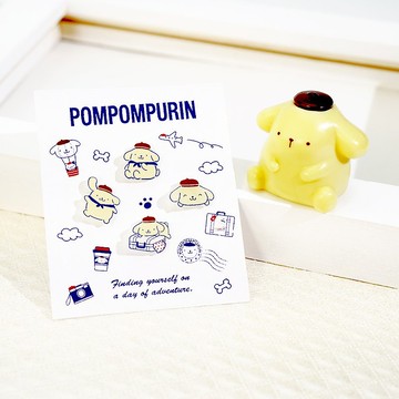 PomPomPurin系列-造型耳環組-布丁狗旅行趣款