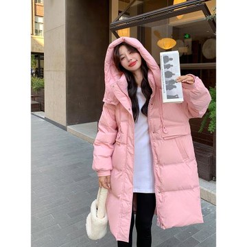 羽絨服女款冬季新款2024年韓系高級感保暖加厚白鴨絨中長款外套