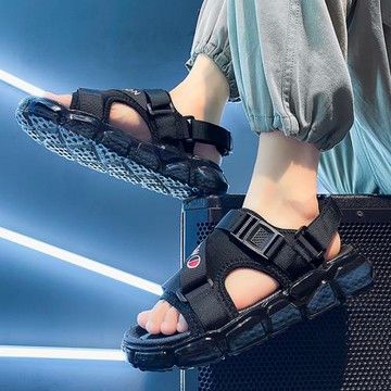 涼鞋男夏季外穿潮流防滑防臭青少年運動兩用拖鞋耐磨軟底沙灘涼拖