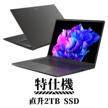 Acer 宏碁 SwiftX SFX14-71G-52DP 14.5吋OLED輕薄特仕筆電 (i5-13500H/16G/2TB/RTX 4050 6G/Win11/灰色)
