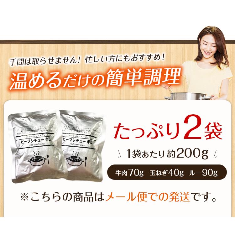 ビーフシチュー 辛口 200g×2袋 送料無料 お試し 1000円 セール 国産 牛 肉 デミグラス レトルト 惣菜 食品 旨さに 訳あり [メール便]