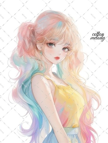 original sticker no.6441 人物貼紙 原創貼紙 人物貼紙 女孩貼紙 原創人物貼紙