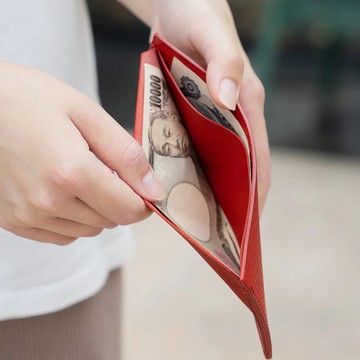 紙鈔收納薄款真皮長夾 義大利皮革 手工皮夾