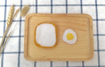 羊毛氈 早餐 雞蛋 麵包 鑰匙圈 磁鐵
