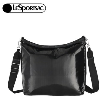 |快速出貨|Lesportsac MEDIUM ZIP SHOULDER 中型拉鍊肩背包 送禮推薦-閃耀黑