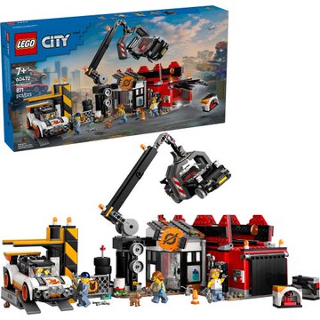 樂高積木LEGO 60472 202501 城市系列 - 廢車場和汽車