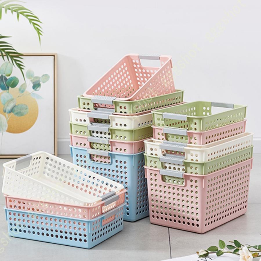 プラスチック 収納バスケット 積み重ね 収納容器 パントリー 野菜 フルーツ おもちゃ用 シェルフバスケット エレガント モダン 棚 ホーム