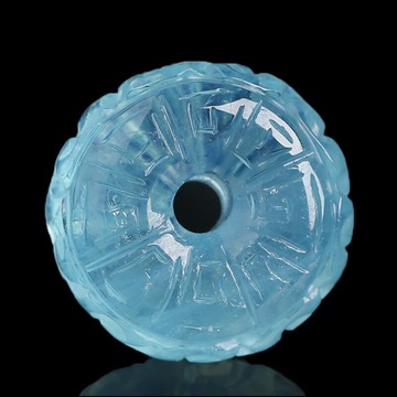 親寶水晶天然冰種級海藍寶平安扣吊墜女款 回紋如意項墜DIY配飾品