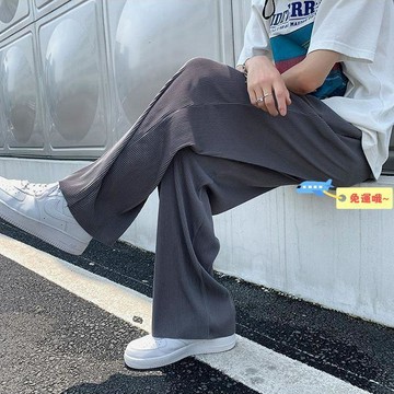 夏季運動薄款大碼冰絲褲 寬鬆潮流百搭休閒褲 長褲運動褲男褲 休閒褲男 男長褲 休閒褲 男 長褲 寬鬆工作褲 男生工作褲