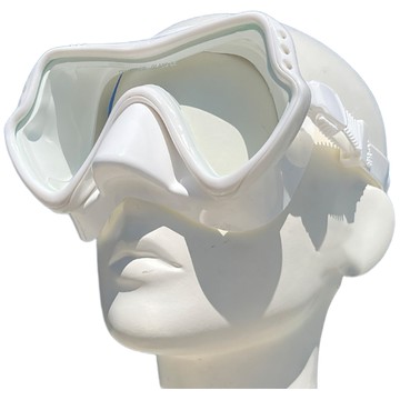 ButterFly Fish 蝴蝶魚 潛水面鏡 MK2204 附收納盒，寬視線，CE認證安全強化玻璃鏡片  16 x 7.1cm  白色